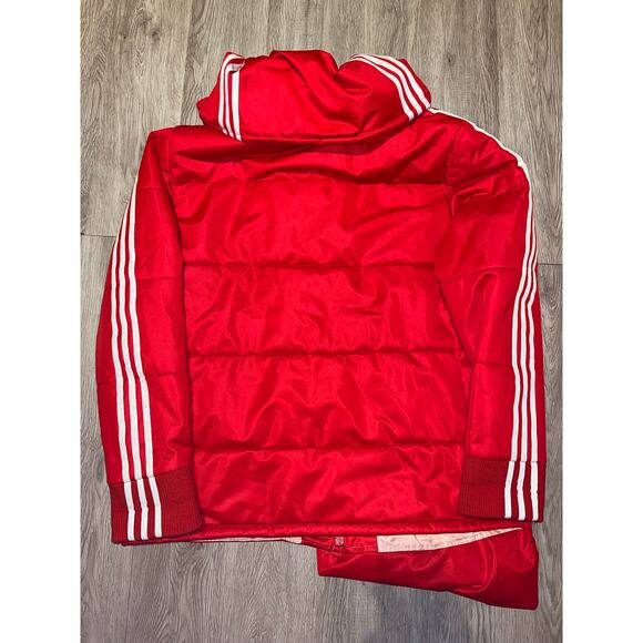 adidas - TRACKTOP PUFFER Jacket / L / Red - Picture 4 of 13